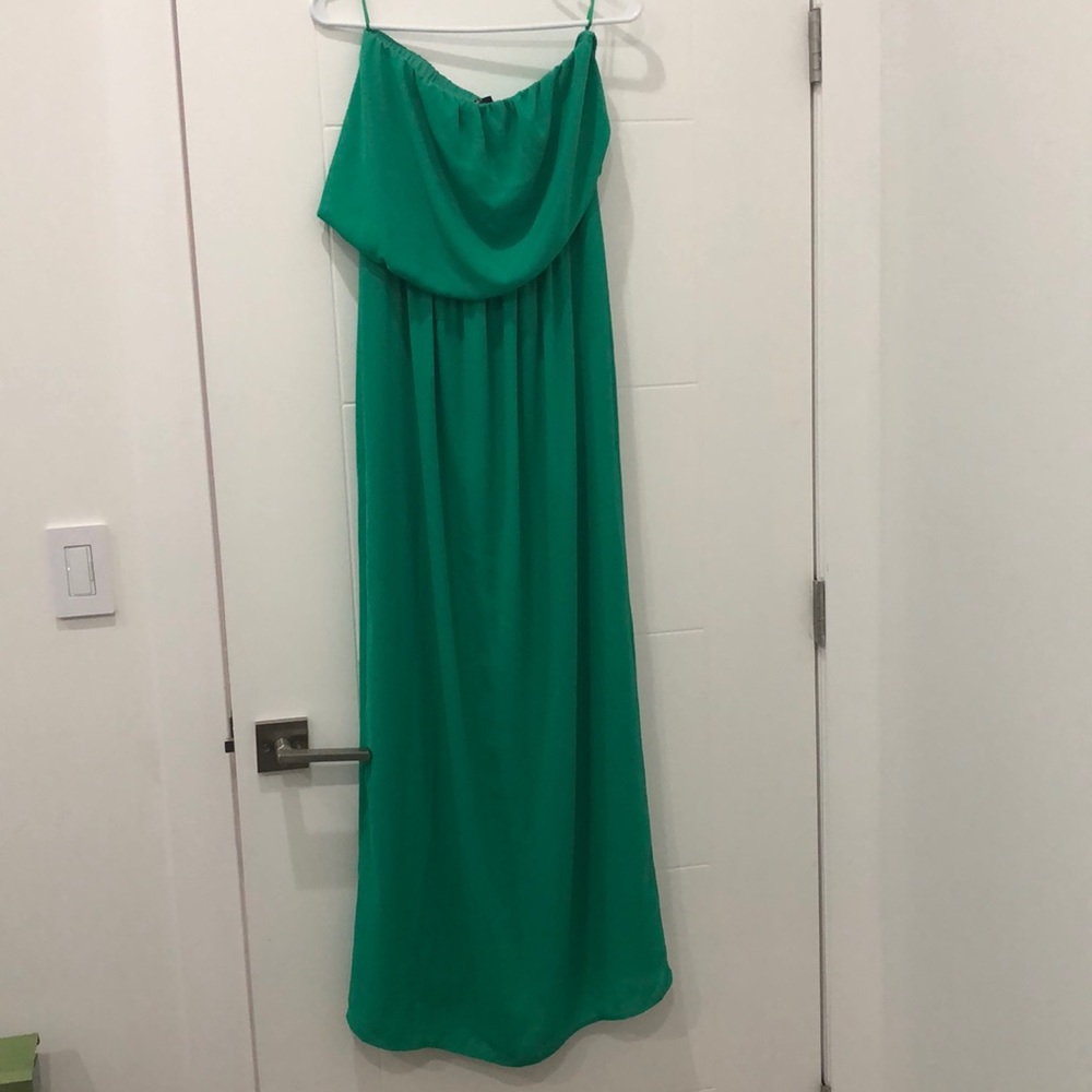Long green dress